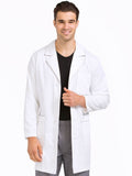 3048 MEN’S CLASSIC LONG LENGTH LAB COAT - White