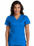 7459 V-NECK SHIRTTAIL TOP - Royal