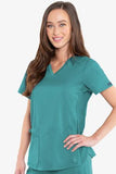 7459 V-NECK SHIRTTAIL TOP - Teal