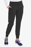 8739 SMOCKED WAIST JOGGER (Size: XS-XL/P | XS-XL/T) - Black