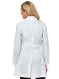 9644 TAILORED MID LENGTH LAB COAT - White