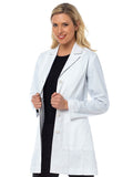 9644 TAILORED MID LENGTH LAB COAT - White